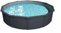 Stahlwand Swimming Pool Set 'nuovo De Luxe', Anthrazit / Silbergrau, &Oslash; 550 X...
