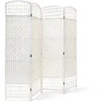 Relaxdays - Paravent, Hxbxt:179x180x2cm, Faltbarer Raumteiler, Spanische Wand,