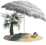 Sonnenschirm Hawaii &Oslash; 160 Cm Uv Schutz 30+ Neigbar H&ouml;henverstellbar Wasserabweisend
