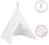 Kinder Tipi-Zelt mit Tasche Pfirsichhaut Weiß 120x120x150 cm Vidaxl Weiß