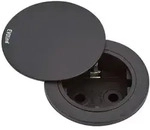 Evoline - 159280004100 Einbau-steckdosenleiste 1fach Schwarz 1 St.