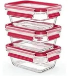 Clip&close Glas Frischhaltedosen-set 3-teilig - Emsa