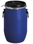 Graf - Kunststoff-weithalsfass 30 Liter Blau Lebensmittelecht Mit Un-kennzeichnung