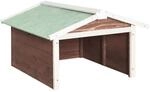 Roboter-rasenm&auml;her Garage 72x87x50 Cm Mocca Wei&szlig; Tannenholz - Vidaxl