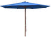 Sonnenschirm,Gartenschirm mit Holzmast 350 cm Blau vidaXL
