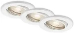 Briloner - Led Einbauleuchten Schwenkbar 3er Set Gu10 5 W Wei&szlig; Ip23 Metall