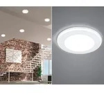 Runder Led Deckeneinbaustrahler Aura Wei&szlig; Matt &Oslash; 14,8cm