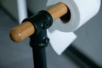 Toilettenpapierst&auml;nder Mit Wc-b&uuml;rste Forli, Schwarz, Wenko