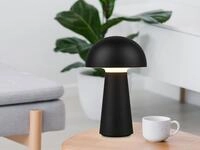 Kleine Akku Tischleuchte Lennon Per Usb Aufladbar Schwarz, H&ouml;he 21cm