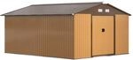 Metall Ger&auml;tehaus 26,2m&sup3; 340x386x200cm Ger&auml;teschuppen Mit Satteldach...