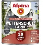 Wetterschutzfarbe Deckend 0,75 L Anthrazitgrau Holzschutzfarbe - Alpina