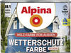 Alpina - Wetterschutzfarbe deckend 0,75 l azurblau Holzschutzfarbe