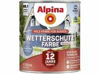 Alpina - Wetterschutzfarbe deckend 0,75 l friesenblau Holzschutzfarbe
