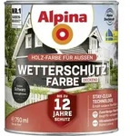 Wetterschutzfarbe Deckend 0,75 L Schwarz Holzschutzfarbe - Alpina