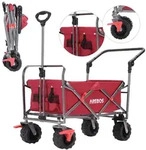 Arebos - Bollerwagen Handwagen Transportkarre Klappbar Mit Teleskopstange