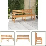 Vidaxl Gartenbank 180 Cm Aus Massivem Teakholz