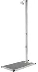 Gartendusche Mit Grauer Bodenplatte 220 Cm Edelstahl Vidaxl