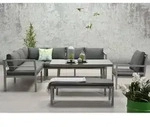 Dining-ecklounge 'lakes Xl', Inkl. Sitzbank, Tisch Und Kissen, Arctic Grey / Reflex