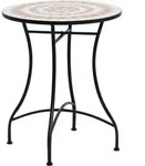 Outsunny Gartentisch &Oslash;60 X H71cm, Wetterfest Balkontisch Aus Metall, Esstisch