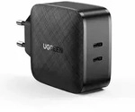 Ladeger&auml;t 2x Usb Typ C 66w Power Delivery 3.0 Quick Charge 4.0+ Schwarz - Ugreen
