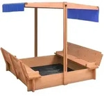 Sandkasten Mit Dach Tannenholz 112x112x112 Cm Vidaxl