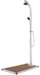 Gartendusche Mit Brauner Bodenplatte 220 Cm Aluminium Vidaxl