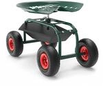 Wiltec - Gartenwagen Mit Ablagefl&auml;che Bis 150kg Gartenhocker Mit Reifen