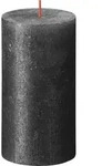Bolsius - Shimmer Pillar Candle In Schwarz 13cm Hoch &ndash; Elegante Kerze F&uuml;r...