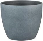 Scheurich - Stone, Blumentopf Aus Keramik, Farbe: Dark Stone, 25 Cm Durchmesser, 22,5