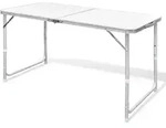 Campingtisch Klappbar H&ouml;henverstellbar Aluminium 120x60 Cm Vidaxl
