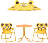 3-tlg. Garten-Bistro-Set für Kinder mit Sonnenschirm Gelb Vidaxl Gelb