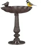 Vogeltr&auml;nke Gusseisen, Gartendeko Antikes Design, Vogelfutterstelle Stehend,
