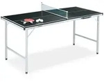 Relaxdays - Tischtennisplatte, Klappbarer Tischtennistisch Mit Netz, 2 Schl&auml;ger, 3