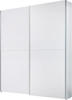 Schrank Schiebetüren Schwebetüren Stauraum ca. 170 x 195 x 59 cm puls Weiß