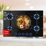Klarstein - Gaskocher 5-flammig, 11,5kw Einbau-gaskocher F&uuml;r Innenbereich,