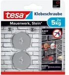 Tesa - Klebeschraube F&uuml;r Mauerwerk Und Stein, Halteleistung 5 Kg, Viereckig, 2