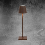 Zafferano - Poldina Pro Micro Corten Led-tischleuchte, Wiederaufladbar Und Dimmbar