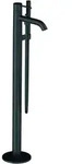 Bozz - Badewannenarmatur, Bodenmontage, Mit Zubeh&ouml;r, Schwarz Matt 385903976 - Kludi