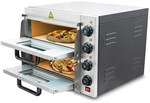 Professioneller Doppel Pizzaofen Pizzabackofen Pizzamaker Elektrisch 3000w Mit