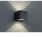 Led Au&szlig;enwandleuchte Cordoba Up And Down Light Eckig In Schwarz