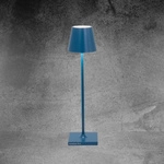 Zafferano - Poldina Pro Micro Blu Capri Led-tischleuchte, Wiederaufladbar Und...