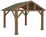 Holzpavillon Yukon 14x12, Natur, 427 X 365 X 330 Cm (l X B X H) - Westmann