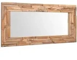 Dekorativer Spiegel Teak 120 X 60 Cm Rechteckig Vidaxl