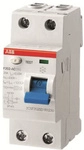 Abb 2csf202199r1250 F202 A-25/0,03 110v Fi-schutzschalter A 2polig 25 A 0.03 A 230