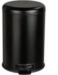 Treteimer Leman Easy Close Schwarz 12 L, Kosmetikeimer, M&uuml;lleimer Mit