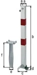Fp - Absperrpfosten Klappy-bo 70x70 Mm Zyl. Einbet. Gah Alberts