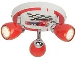 Lampe Racing Led Spotrondell 3flg Rot/wei&szlig;-schwarz 3x Led-par51, Gu10, 3w