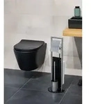 Wc-garnitur Ravina Edelstahl Matt - Mit Toilettenb&uuml;rste, Silber Matt - Silber Matt -