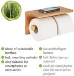 Toilettenpapierhalter Duo Bambusa, Aus Bambus, Braun, Bambus Natur - Braun - Wenko