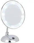 Led Kosmetikspiegel Style Chrom, Standspiegel, 3-fach Vergr&ouml;&szlig;erung, Silber